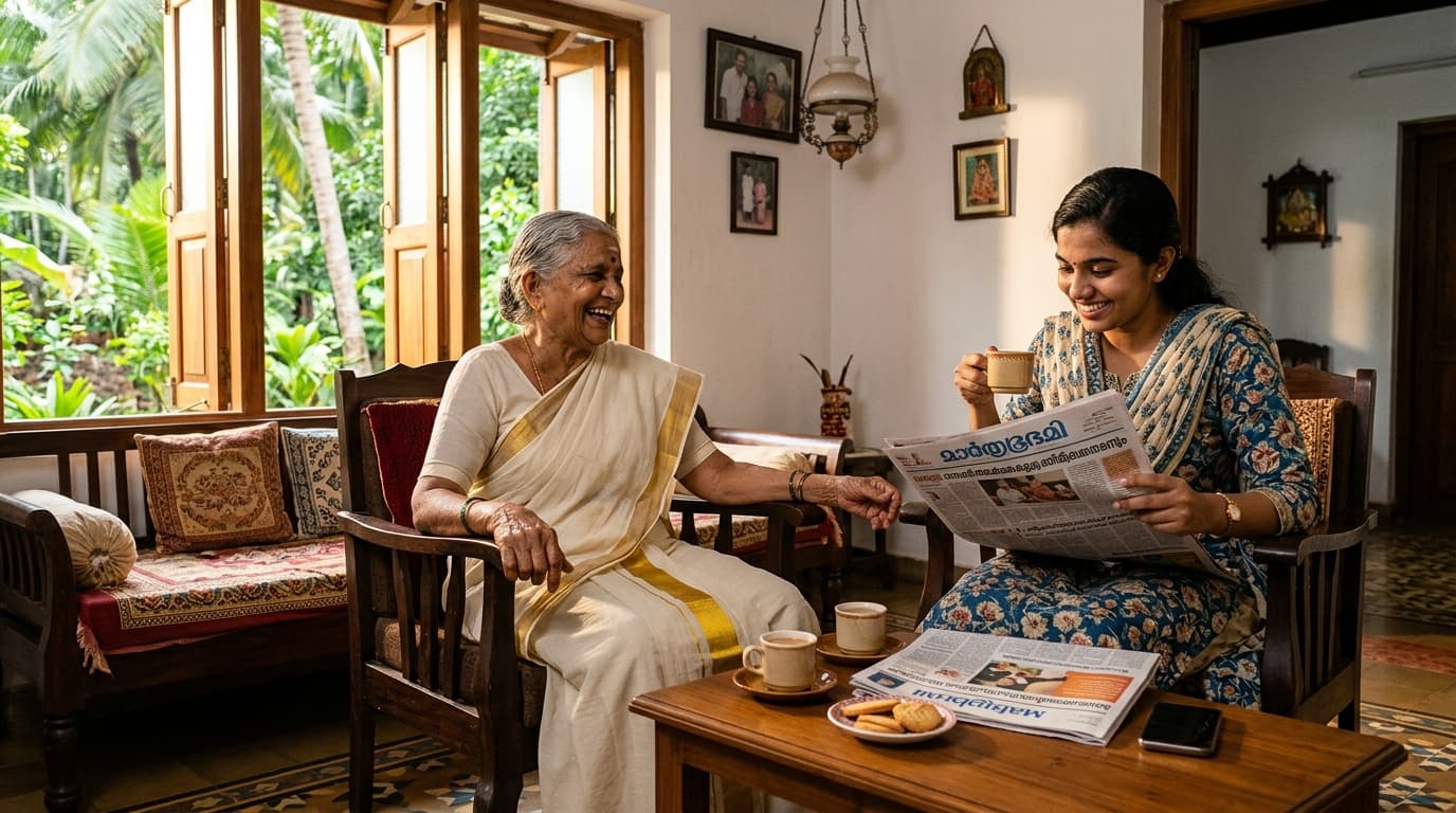 പത്രവായനയും ചായയും ഒരുമിച്ചൊരു ചിരിയും: ഏകാന്തതയിൽ കഴിഞ്ഞ 82-കാരി അമ്മയുടെ ജീവിതത്തിൽ വന്ന മാറ്റം